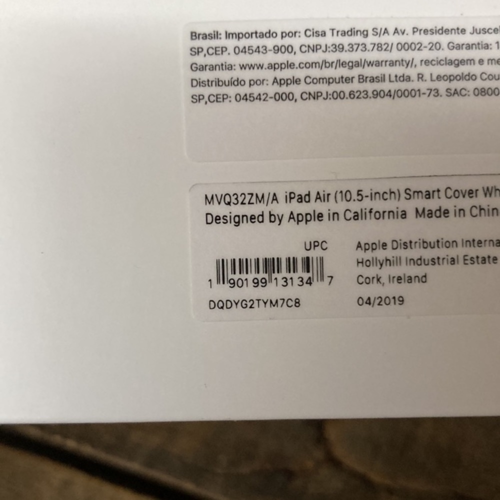 Apple iPad Air (10.5-inch) Smart Cover White New in Package - Picture 5 of 8